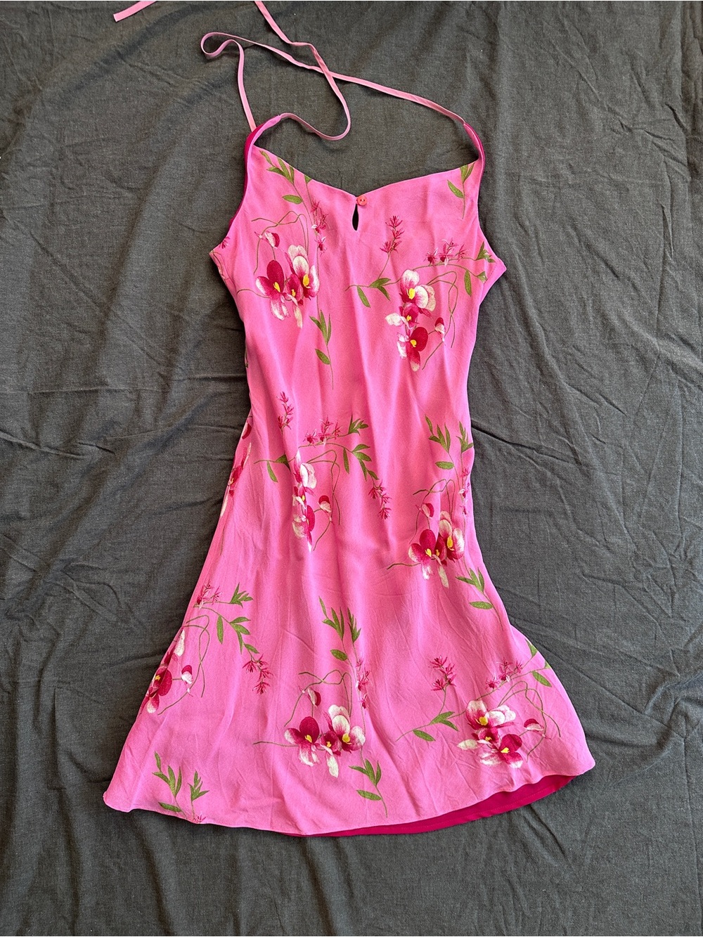 Vintage Pink floral slip dress